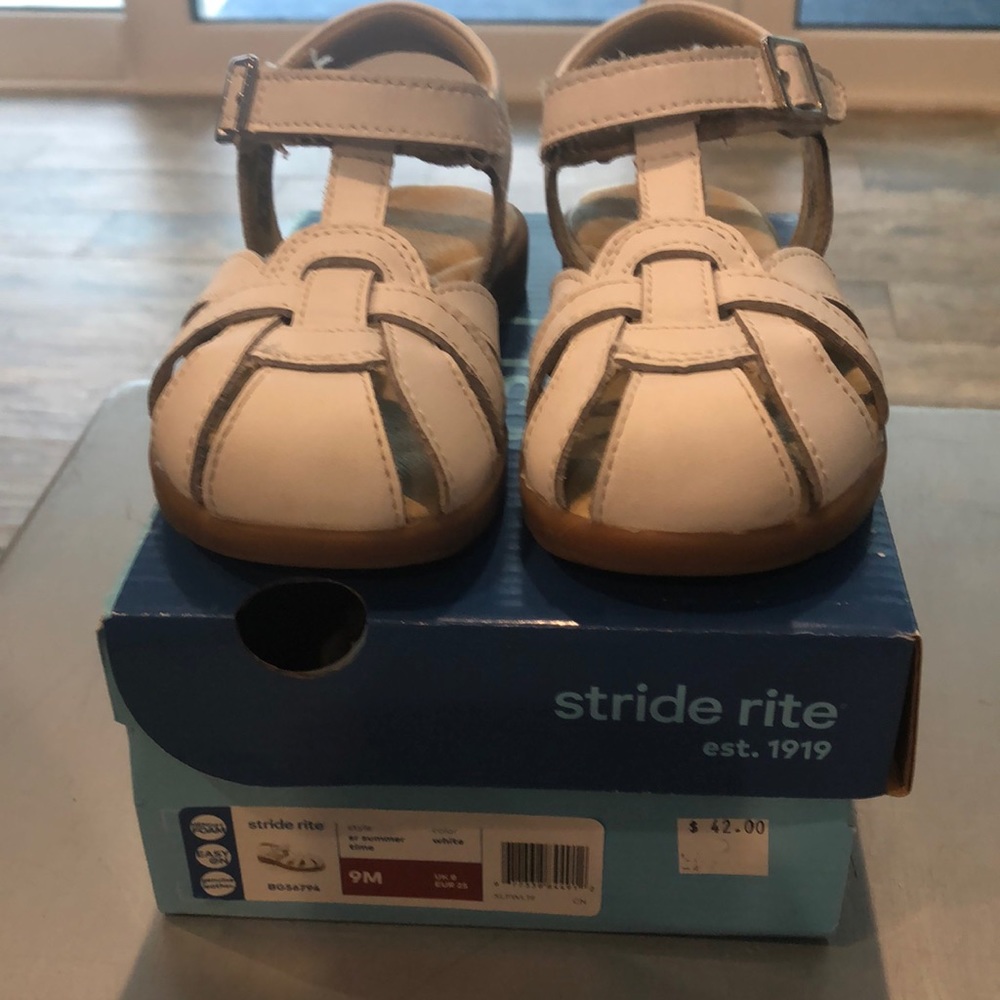 Stride Rite, Summer Time Sandal, white, Size 9